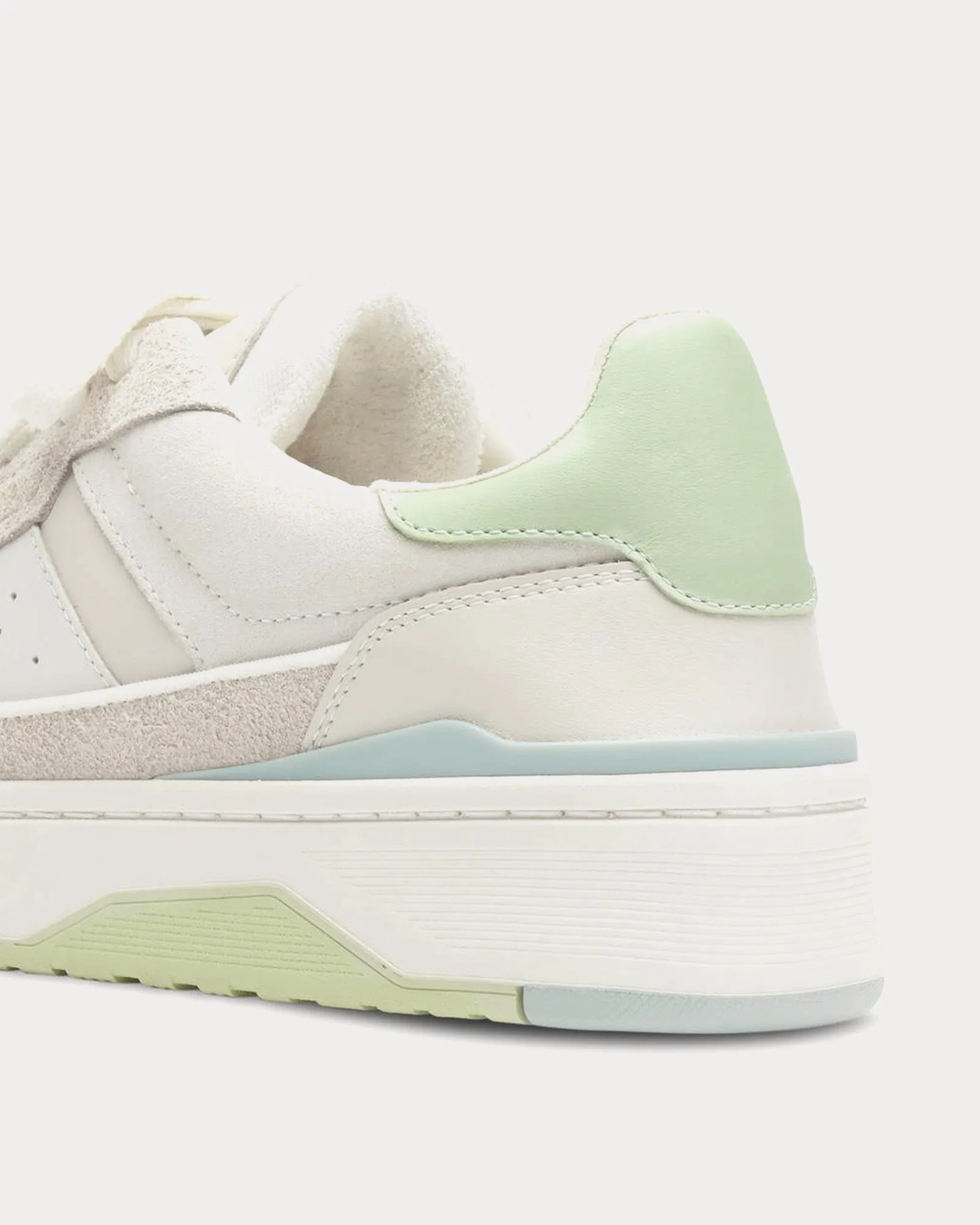 Clay Light Beige / Light Green Low Top Sneakers