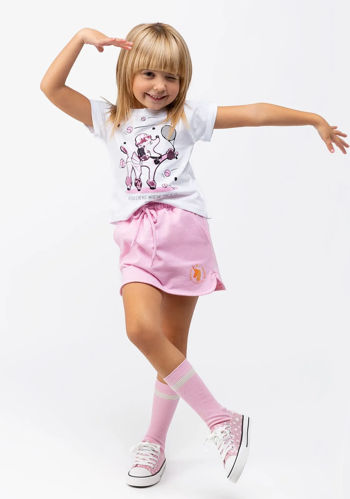 Girl's Puppy Sequins T-shirt