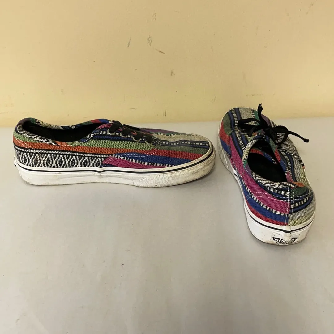 <€€* Vans Unisex Sneakers Shoes Black Blue Red Green  TB4R Stripe Low Top Lace Up W 7 M 5.5