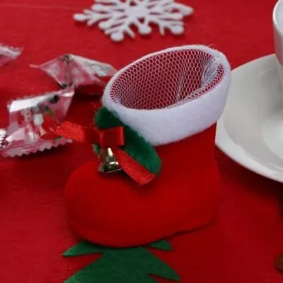 Mini Santa Candy Boots-Decor