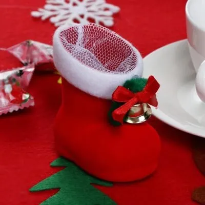 Mini Santa Candy Boots-Decor