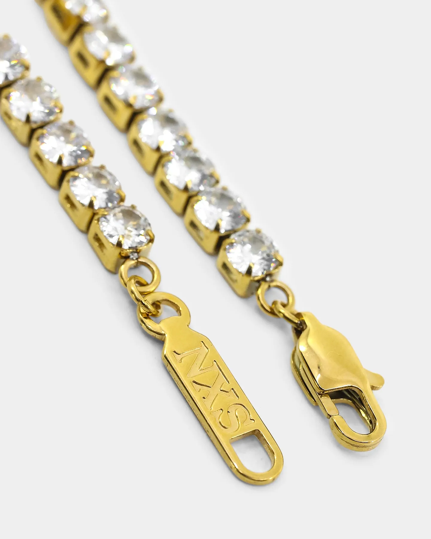 NXS Round Cut Tennis Bracelet Iced Gold