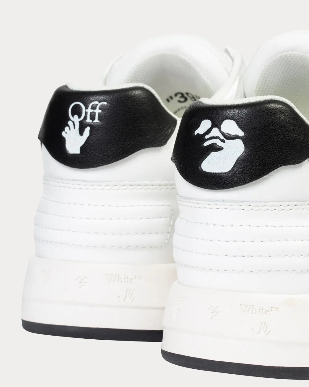 Out Of Office "OOO" White / Black Low Top Sneakers