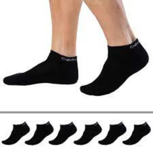 Premium Cotton Ankle Socks (12 Pairs)-Black