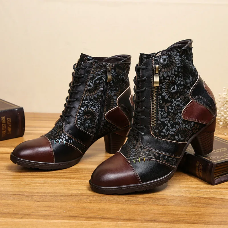 Women's Bohemian Vintage Leather Boots