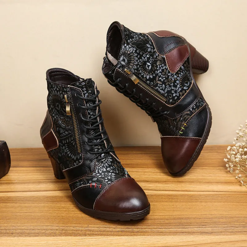 Women's Bohemian Vintage Leather Boots